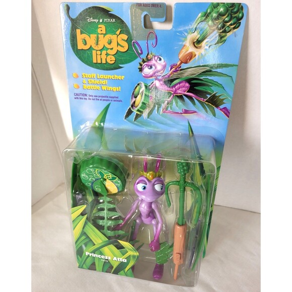 1998 A Bug’s Life Princess Atta Figure Sealed Vintage Disney Pixar Collector Toy - Picture 3 of 6